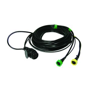 Cable set for trailer lighting - 8 m - 13-pin - 5P bayonet - Position light output