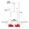 Cable set for trailer lighting - 8 m - 13-pin - 5P bayonet - Position light output