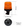 SESTO rotating beacon - 11 flash patterns - yellow - DIN mount