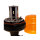 SESTO rotating beacon - 11 flash patterns - yellow - DIN mount
