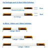MAGMA LED light bar 140 cm with center section - yellow