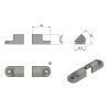 set of 2 45° end caps for SOLIS lights - angled