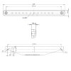 Interior light with switch 24V 238mm x 20.6mm