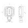 40W LED work light 4000lm - extra flat - wide beam