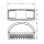 X180 flash module - 180° beam angle - blue/yellow two-color - various bracket sets