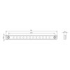 Combined brake/tail light - 238 mm