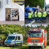 SOLIS TUBE tent light for emergency services, 9 m connection cable, 20 W LED, can be connected together