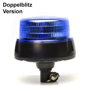 R65 Design rotating beacon BRILAR double flash - blue - flat