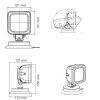 Additional LED spotlight 17W with 13-pin trailer plug + magnetic base