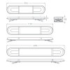 ASTERO LED warning bar - 119 cm with center section - yellow