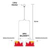 Cable set for trailer lighting - 5m - 13-pin - 5P bayonet