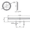 Rear light - 140 mm - universal