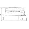 R65 Design rotating beacon BRILAR - blue - 3 points
