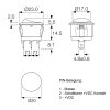 Toggle switch - illuminated - orange