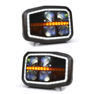 set of 2 main headlights W188 LED, dynamic turn signals, daytime running lights, position lights, low beam, high beam