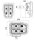 set of 2 main headlights W188 LED, dynamic turn signals, daytime running lights, position lights, low beam, high beam