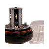 SESTO rotating beacon - 11 flash patterns - clear/yellow - DIN mounting