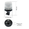 SESTO rotating beacon - 11 flash patterns - clear/yellow - DIN mounting