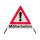 Folding sign with warning symbol VZ 101 - 70 cm - Mowing work - Daylight visible